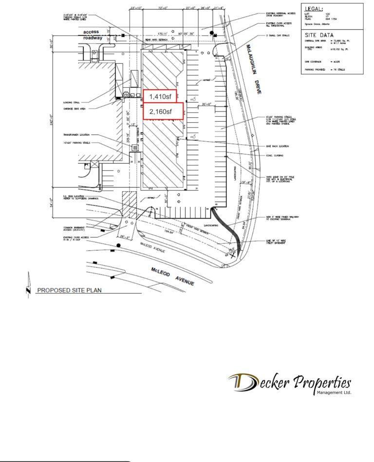 Site Plan Nelson Centre - for lease - Spruce Grove, Alberta